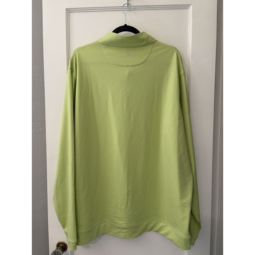 Peter Millar Perth Melange Quarter Zip Mens XXL 2XL Spritzer Green Golf Pullover - Picture 6 of 10